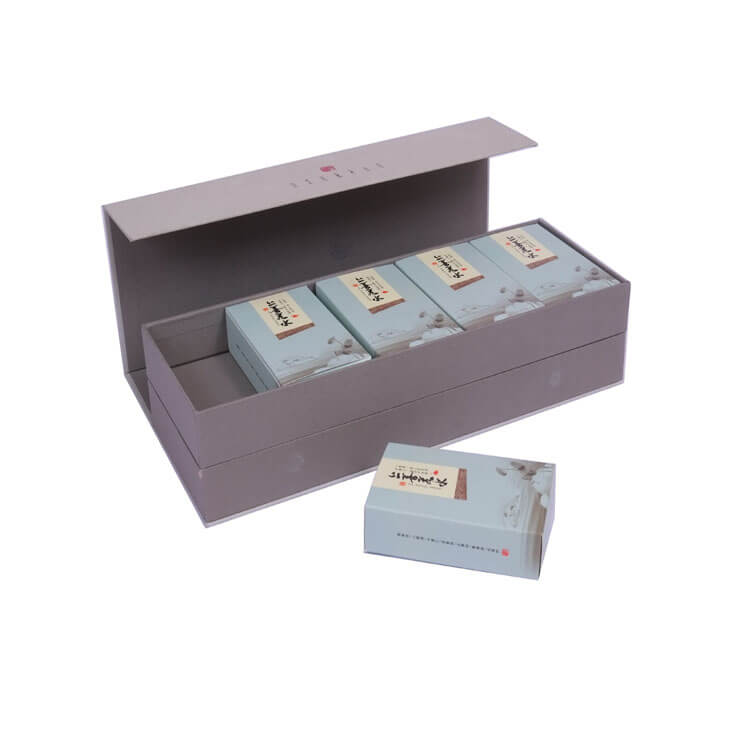 Double Layers Tea Box with Magnet Closure