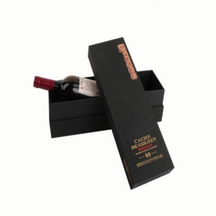 Black Card Red Wine Bottle Box