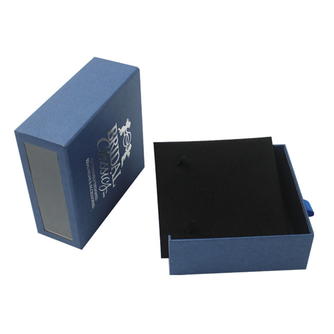 Pearl blue personalised jewellery box drawer box type