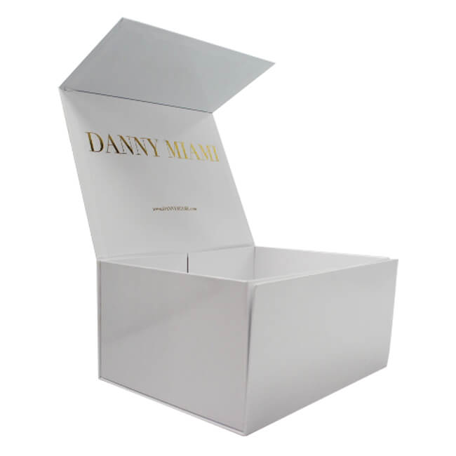 Boxes for Clothes with Gold Foil Logo