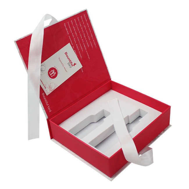 book shape box with ribbon