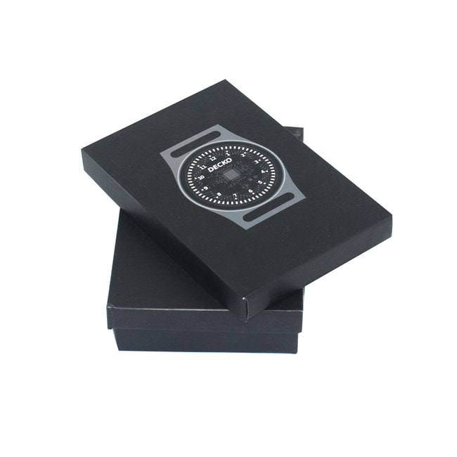 Matte black customized watch box with foam