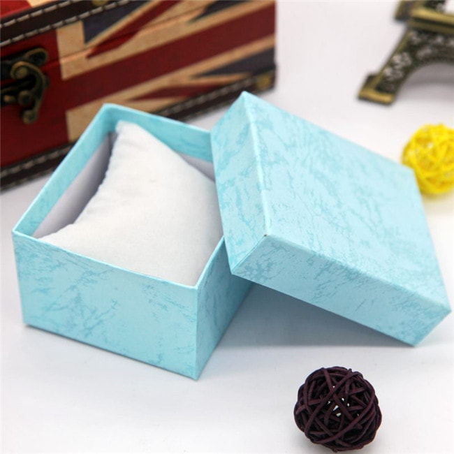Colored Special Paper Made Watch Gift Box With White Pillow