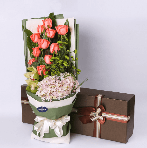 Rectangular Chocolate Flower Box Luxury