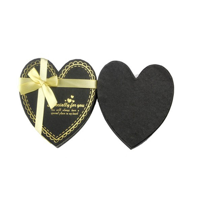 Black Chocolate Box, Gift Candy Boxes With Ribbon