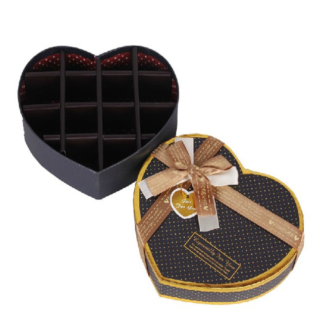 Black Chocolate Box, Gift Candy Boxes With Ribbon