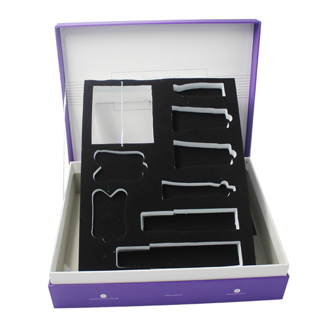 Custom Printed Purple Cosmetic Boxes With EVA