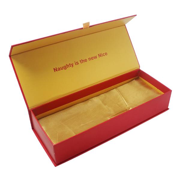Red Paper Wine Box With Tray, Gift Wine Box With Logo