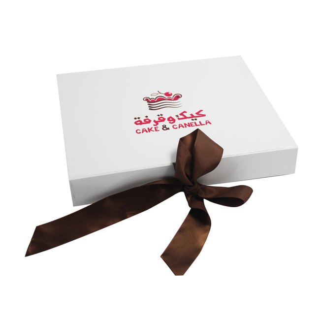 Custom Printed Foldable Gift Box With Ribbon