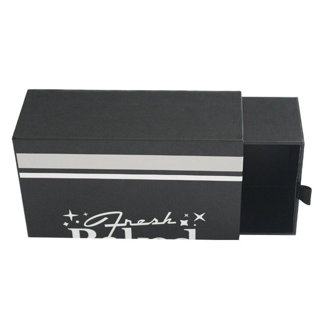 Black Cardboard Paper Drawer Gift Jewelry Packaging Box