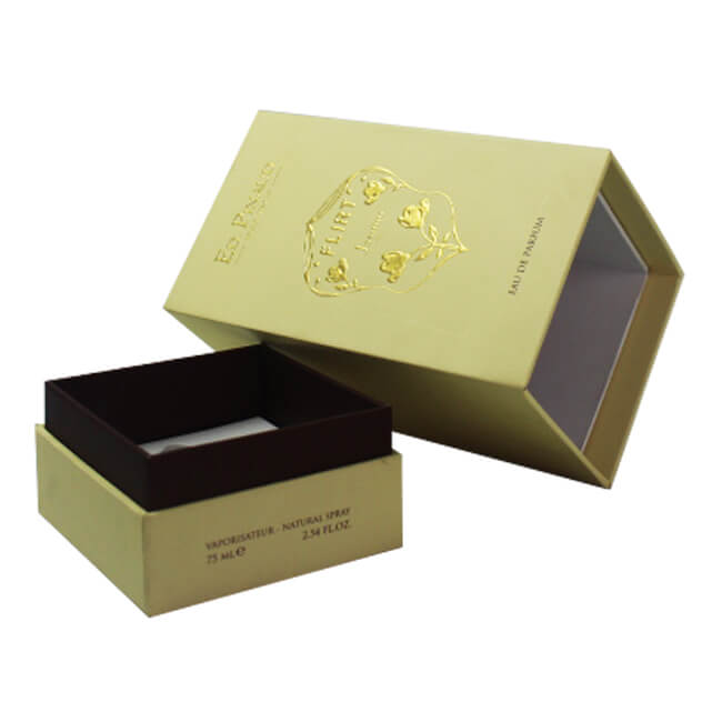 Gold Foil Embossed Logo Perfume Box Design