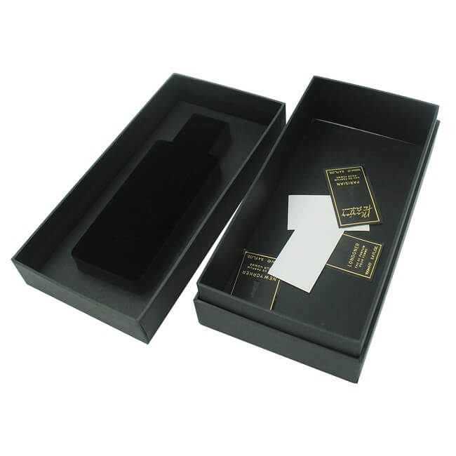 Large Black with Gold Foil Logo Perfume Box