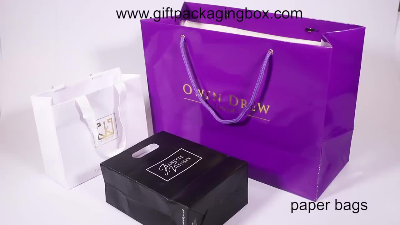 Customized logo shopping bag shopping packaging bag with handle