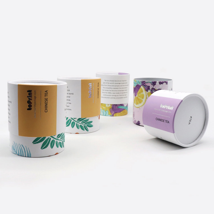 Custom logo and size tube box packaging gift box for tea